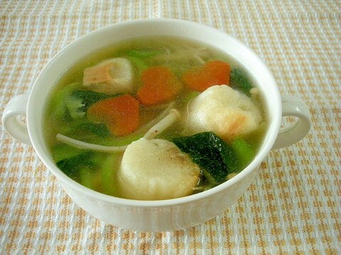 ♡小松菜とエノキ、人参の低カロリースープ♡